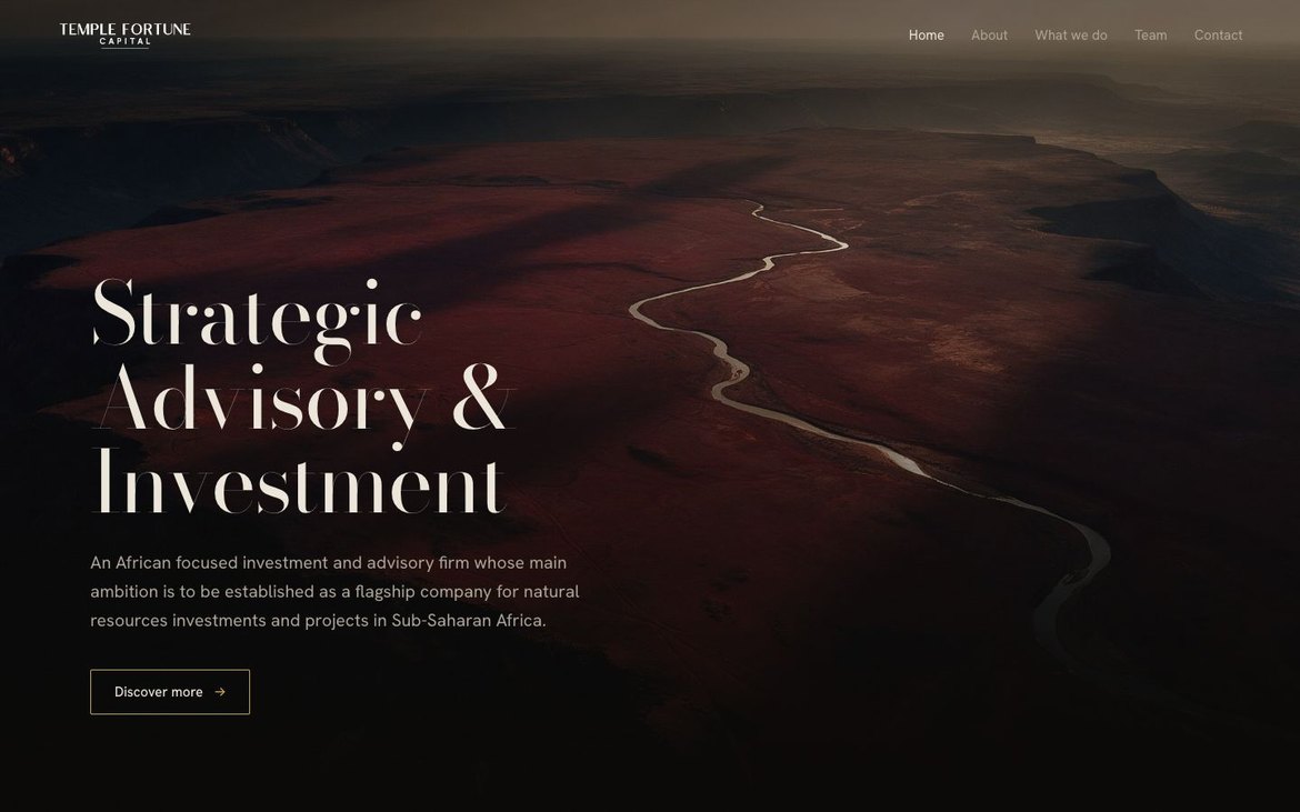 The Temple Fortune Capital website